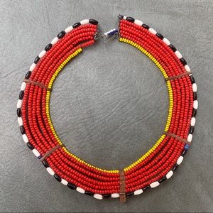 African Inspired Beaded Necklace